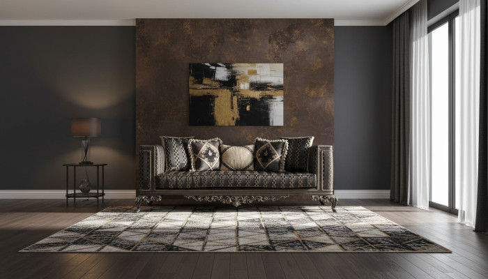 Barokowa Rokokowa Sofa Designerska 3-osobowa Kanapa Podkładka Sofy Kanapy Materiał Włókienniczy Nowość