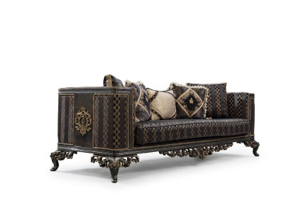Barokowa Rokokowa Sofa Designerska 3-osobowa Kanapa Podkładka Sofy Kanapy Materiał Włókienniczy Nowość