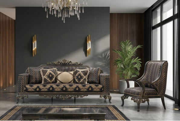 Luksusowy zestaw sofowy Chesterfield 3+1 miejsce do siedzenia Klasyczna Sofa Barokowa Podkładka Siedziba