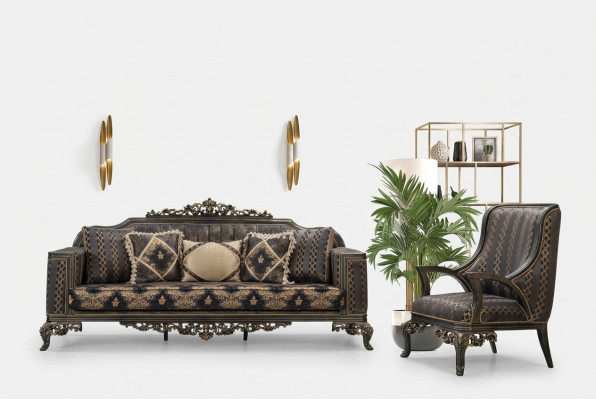 Luksusowy zestaw sofowy Chesterfield 3+1 miejsce do siedzenia Klasyczna Sofa Barokowa Podkładka Siedziba