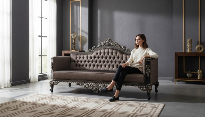 Luksusowa trzyosobowa sofa designerska 3-osobowa Podkładka do kanapy Sofy Chesterfield