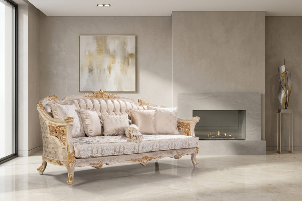 Chesterfield 3 miejsce siedzące Designerska Sofa Luksusowa Podkładka Sofy Kanapy Materiał Włókienniczy Nowy