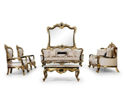 Sofa Chesterfield Barokowa Sofa Zestaw 5 sofowy 3+3+1+1 Siedziba stolik kawowy
