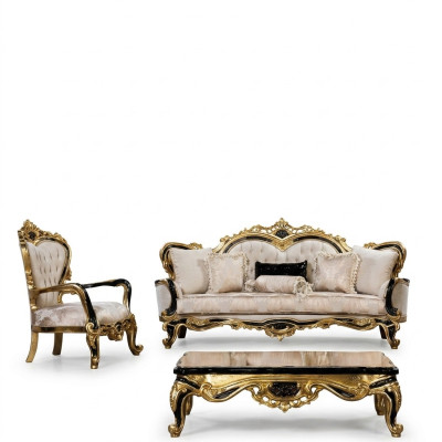 Zestaw sofowy Klasyczne luksusowe sofy Fotel zestaw do salonu 3+1 Siedziba Chesterfield