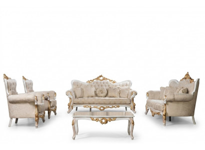 Zestaw sofowy 3311 Siedziba Set Design Sofa Podkładka Kanapy Klasyczny stolik kawowy
