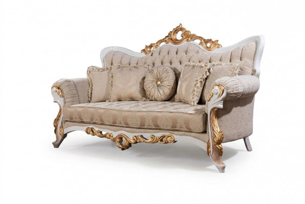 Sofa 3 miejsce do siedzenia Materiał Sofy Trzyosobowe Luksusowy Salon W Stylu Barokowym Kanapa Barokowa