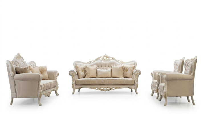 Zestaw sofowy 3+3+1+1 miejsce do siedzenia Set Design Sofa Podkładka Classic Couches