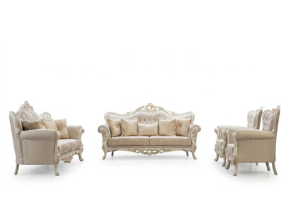 Zestaw sofowy 3+3+1+1 miejsce do siedzenia Set Design Sofa Podkładka Classic Couches