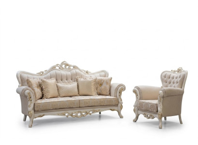 Zestaw sofowy 3+1 miejsce do siedzenia Zestaw Design Sofa Podkładka Kanapy Kanapa Klasyczny luksus