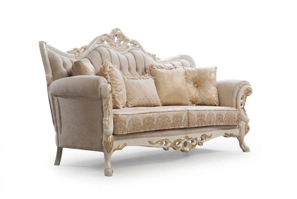 Sofa 3 miejsce do siedzenia Materiał Sofy Trzyosobowe Luksusowy Salon W Stylu Barokowym Kanapa Barokowa
