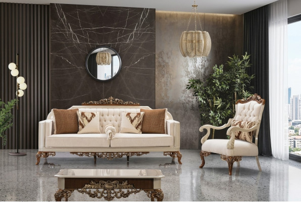 Zestaw sofowy 3+1 miejsce do siedzenia Sofa Kanapa Obcios Sofy Podkładka Materiał Włókienniczy