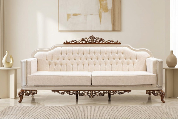 Sofa 3 miejsce do siedzenia Chesterfield Sofy trzyosobowe luksusowe do salonu w stylu barokowym kanapa nowa