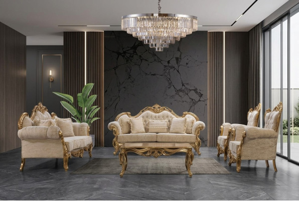 Zestaw sofowy 3311 Siedziba Set Design Sofa Podkładka Kanapy Kanapa Klasyczny Luksus