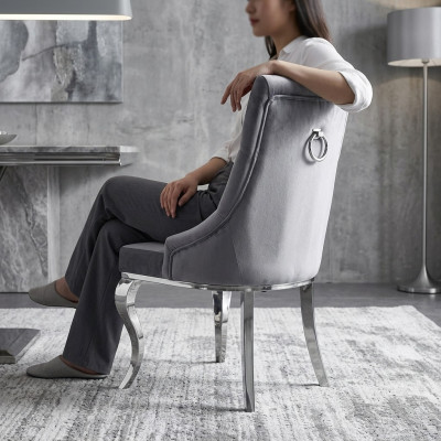 Zestaw 8 luksusowych krzeseł designerskich do nowoczesnej jadalni