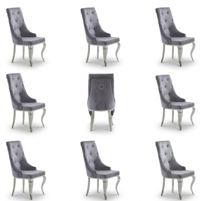 Zestaw 8 luksusowych krzeseł designerskich do nowoczesnej jadalni