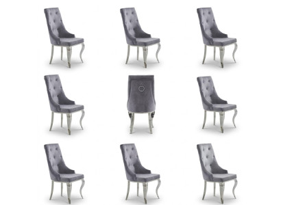 Zestaw 8 luksusowych krzeseł designerskich do nowoczesnej jadalni