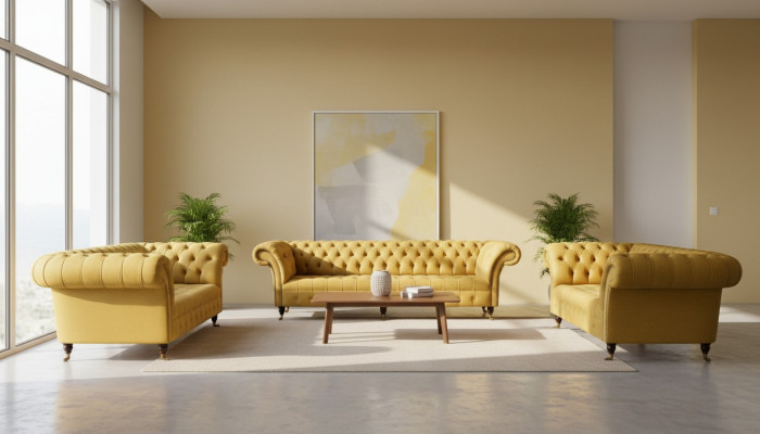 Zestaw sofowy 3+2+2 miejsce do siedzenia Zestaw Design Sofa Podkładka Kanapy Modern Ustawić