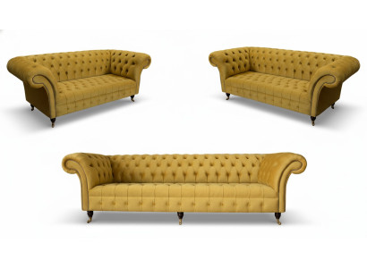 Zestaw sofowy 3+2+2 miejsce do siedzenia Zestaw Design Sofa Podkładka Kanapy Modern Ustawić