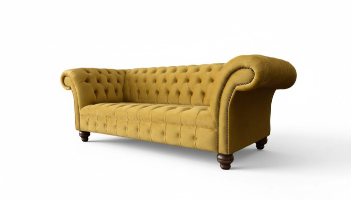 Chesterfield 3 miejsce siedzące Designerska Sofa Kanapa Tapicerka Sofy Kanapy Materiał