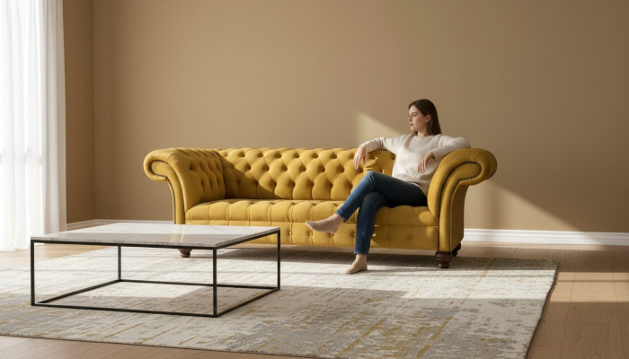Luksusowa Sofa Chesterfield 2x 2 miejsce do siedzenia Kanapa Włókiennicza Nowoczesne Sofy Nowe Ustawić