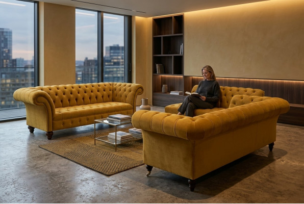 Zestaw sofowy 3+2 miejsce do siedzenia Zestaw Design Sofy Podkładka Kanapy Chesterfield