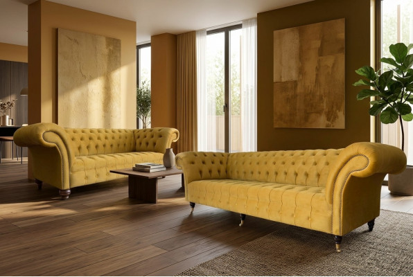 Zestaw sofowy 3+2 miejsce do siedzenia Zestaw Design Sofy Podkładka Kanapy Chesterfield