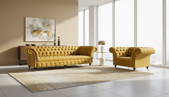 Zestaw sofowy 3+1 miejsce do siedzenia Zestaw Design Sofy Podkładka Kanapy Modern