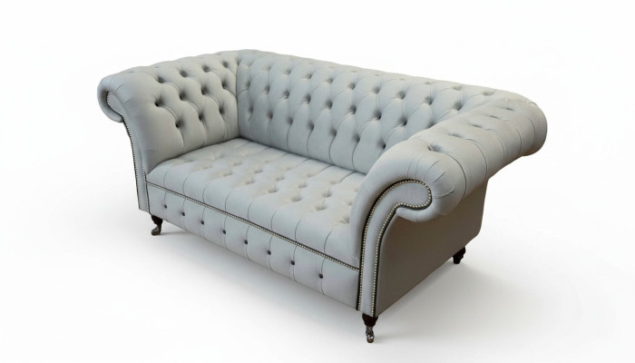 Chesterfield Sofa 2 miejsce do siedzenia Sofa Podkładka Sofas Design Luxury Sofas Grey