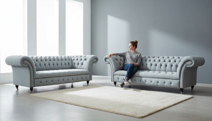 Designerski Zestaw do Salonu 2x 3 miejsca do siedzenia Sofy Luksusowy Zestaw do Salonu Meble