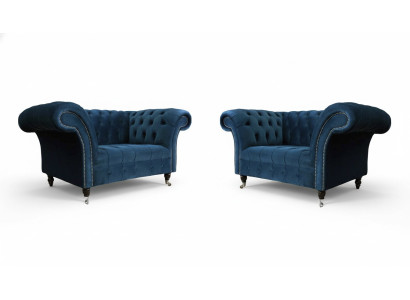 Fotel Chesterfield Meble Zestaw 2x zestaw jednoosobowy luksusowe kanapy Fotel 2 sztuki.