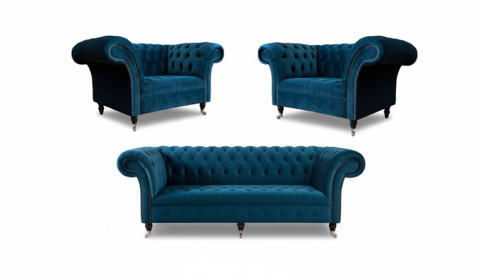 Sofa Kanapa Włókienniczy Podkładka Siedziba 2+1+1 miejsce siedzące Ustawić Design Sofy