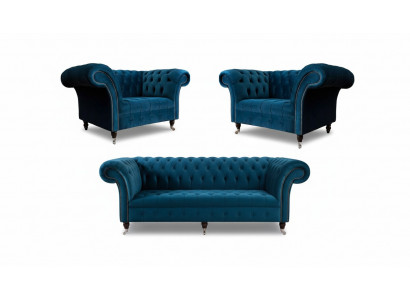 Sofa Kanapa Włókienniczy Podkładka Siedziba 2+1+1 miejsce siedzące Ustawić Design Sofy