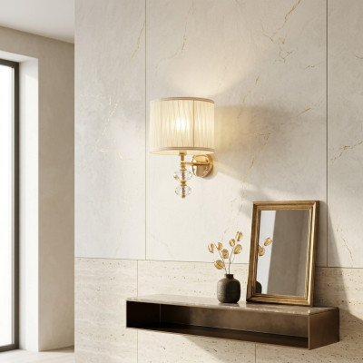 Nowoczesna biała lampa ścienna designerska salon kinkiet luksusowy Lampa
