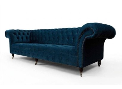 Designerska sofa 3 miejsce do siedzenia Chesterfield Podkładka Sofy Siedziba trzyosobowa Włókienniczy