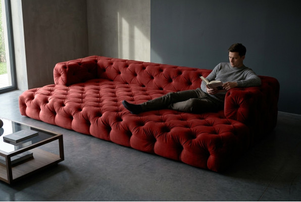 Design Chesterfield Zestaw sofowy Big xxl Sofa 5-miejsce siedzące Couch Podkładka Sofy