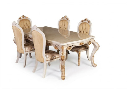 Beżowy Klasyczny Projektant Mebli Do Jadalni Stół obiadowy z Krzesłami Sofa Chesterfield