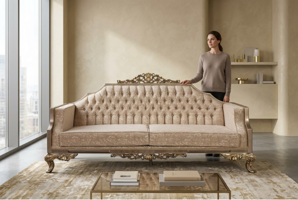 Klasyczna Sofa Luksusowa Sofa Podkładka Meble Kanapy Meble Barokowe
