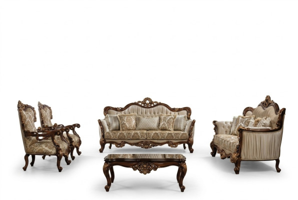 Chesterfield Zestaw sofowy Zestaw kanapowy z stolikiem kawowym Sofa Podkładka 5-częściowa.