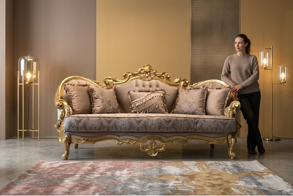 Sofa trzyosobowa Podkładka Meble Sofa klasyczna Meble francuskie