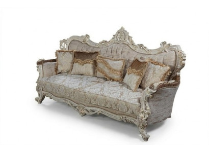 Chesterfield Barokowa Sofa Trzyosobowa Meble Couchen Material Złota Sofa
