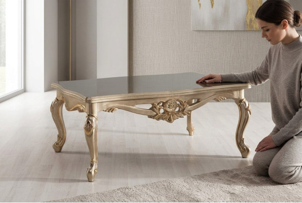 stolik kawowy Tabela Meble Umeblowanie 120x80 stoły Drewno Barokowy Rokoko