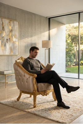 Chesterfield Okrągły Fotel Couch Podkładka Meble Meble Sofa Jednoosobowa