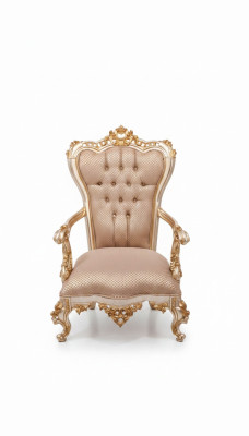 Beżowy Chesterfield Fotel Antyk Style Krzesła Fotel Barokowe Meble Rokoko