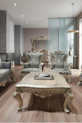 Marmurowy stolik kawowy Design stoły salon Tabela Stoliki do herbaty Drewno Meble