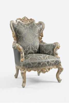 Klasyczny tron ​​Fotel Meble Fotel barokowy Chesterfield Aksamit Krzesło