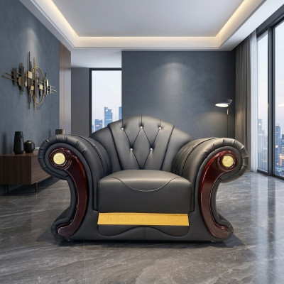 Luksusowa kanapa jednoosobowa Fotel Chesterfield Meble Meble Sofa 1 osobowa