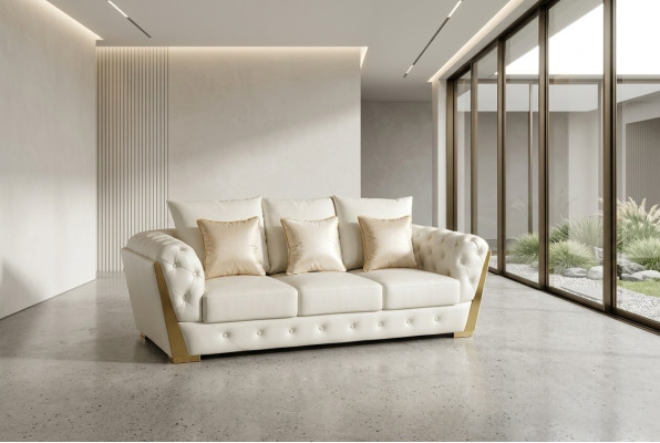 Sofa trzyosobowa Meble Meble Chesterfield Medusa Luksusowe meble