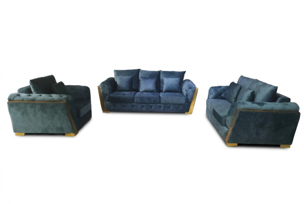 Zestaw sofowy Chesterfield Zestaw Kanapy 3+2+1 Meble Materiał Sofa Kanapy 3szt.