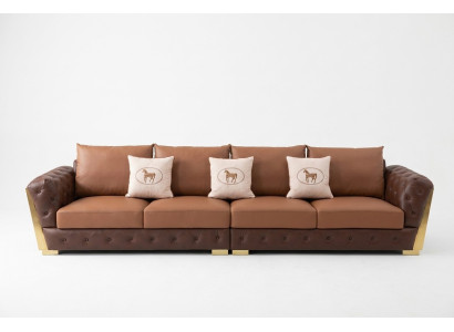 Nowoczesna, pięcioosobowa, luksusowa sofa do salonu Sofa w stylu Chesterfield
