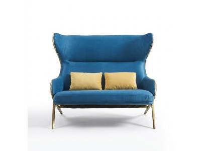 Klasyczne 1,5-miejscowe miejsce do siedzenia Luksusowe Niebieskie Siedziba Meble Living Room Meble Couch